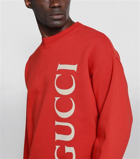 cotton sweatshirt with gucci logo cheap